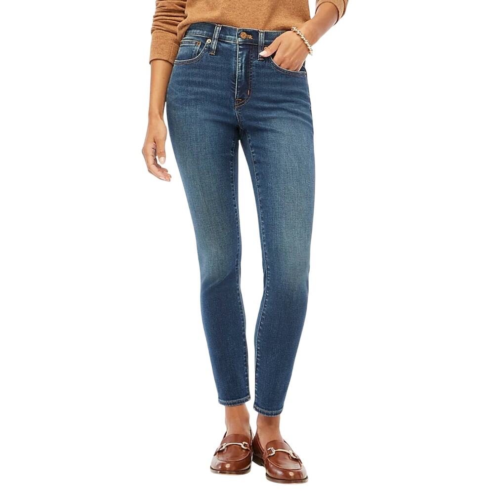 J. Crew Factory 9" mid-rise skinny‎ jean in signature stretch 30 CB396 Navy